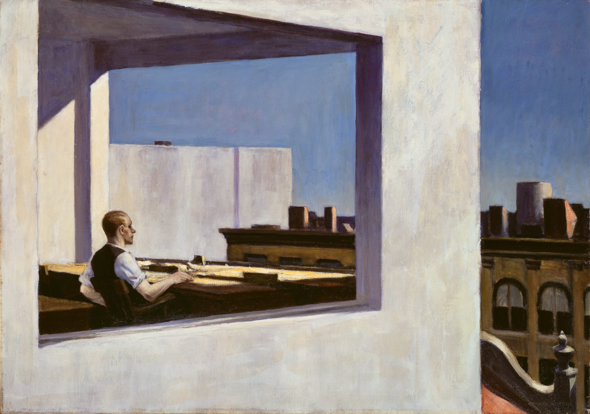 Office In A Small City Edward Hopper Sartle Rogue Art History