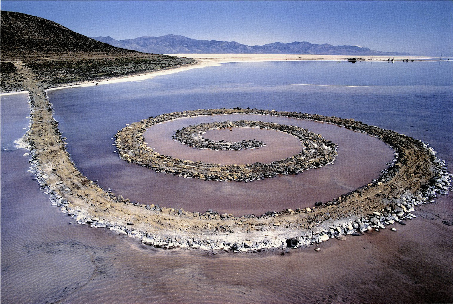 Spiral Jetty (1970), Robert Smithson, via sartle.com/artwork/spiral-jetty-robert-smithson