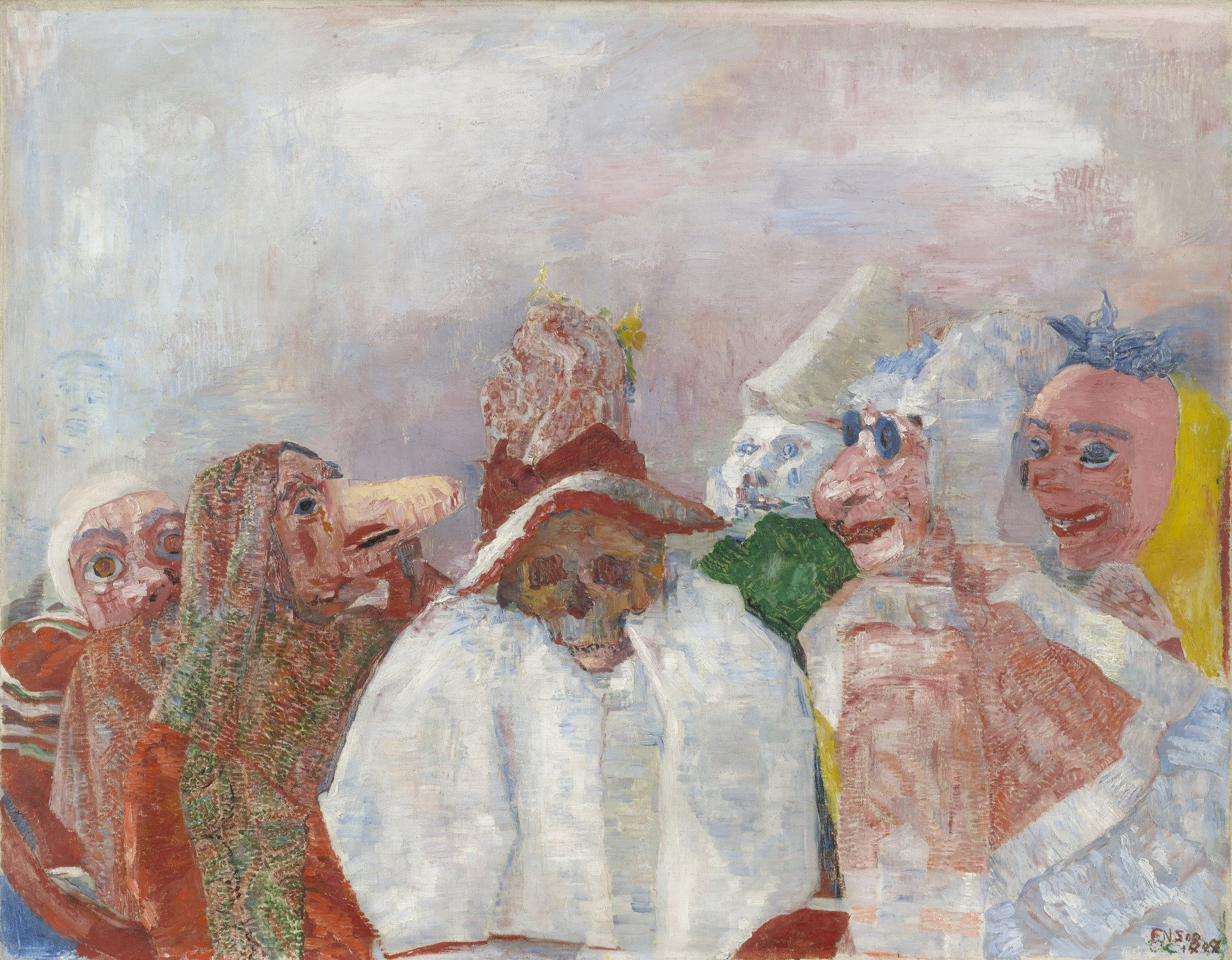 Masks Confronting Death [James Ensor] Sartle Rogue Art History