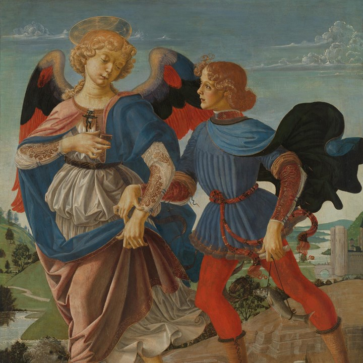 Tobias and the Angel by Andrea del Verrocchio in the National Gallery London