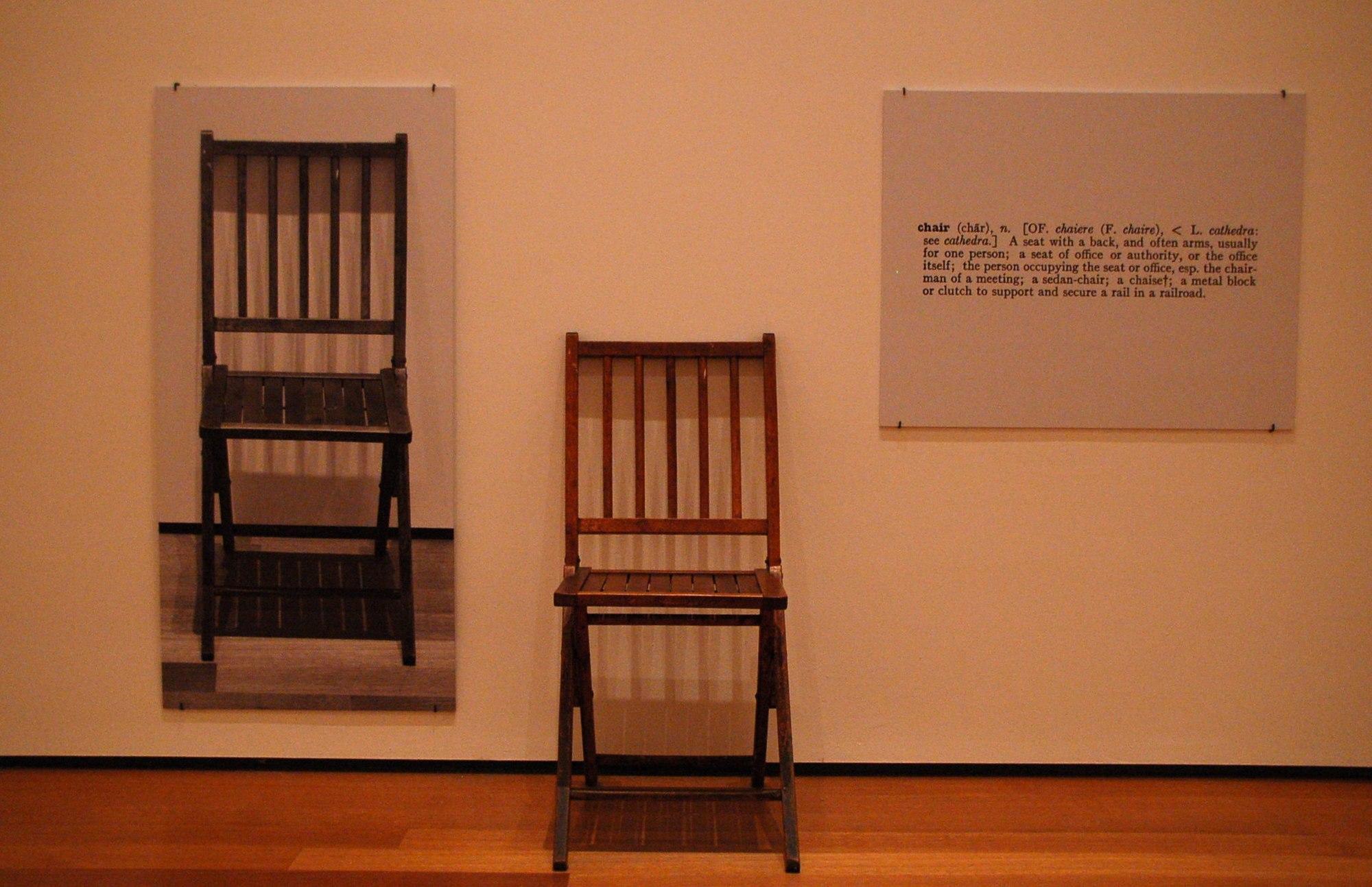 One and Three Chairs [Joseph Kosuth] | Sartle - Rogue Art History